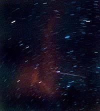 Leonid Trail after Fireball (C)1998 Vic Winter/ICSTARS Astronomy