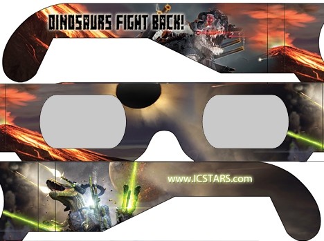 DINOSAURS FIGHT BACK! style FUNNER Eclipse Solar Glasses (5 pack)