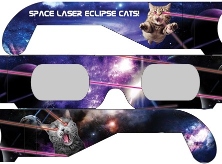 LASER CATS (Purrrpleier) style FUNNER Eclipse Solar Glasses