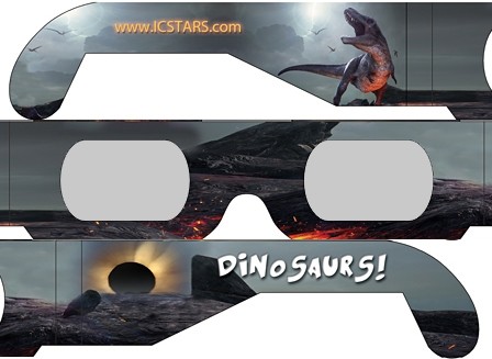 DINOSAURS! style FUNNER Eclipse Solar Glasses (5 pack)