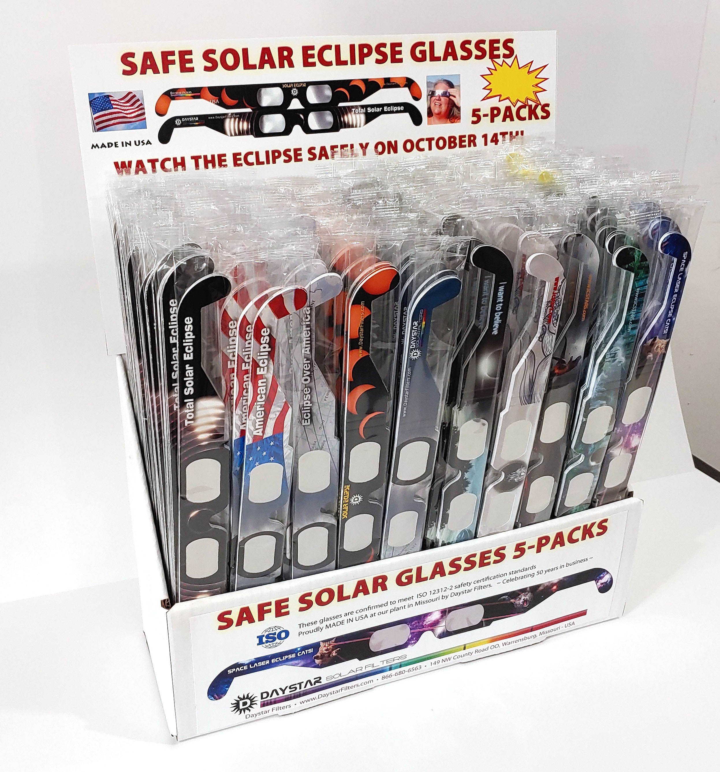 Eclipse Glasses Point of Purchase (POP) Display Case